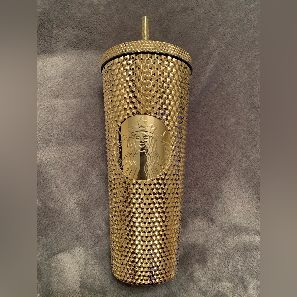 Gold Starbucks Holiday 24oz. Cup.
